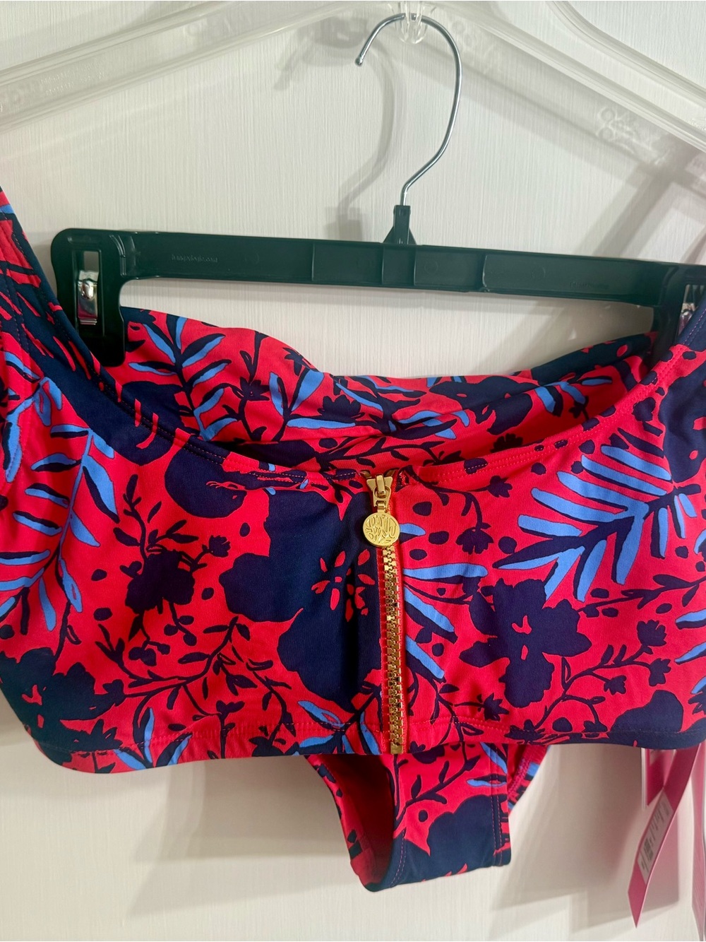 NWT Lilly Pulitzer Ruby Red and Navy Heron My Own Bikini Set
